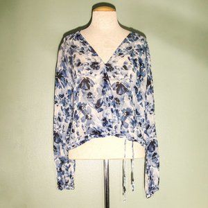 Chelsea & Violet Faux-Wrap Top Size L